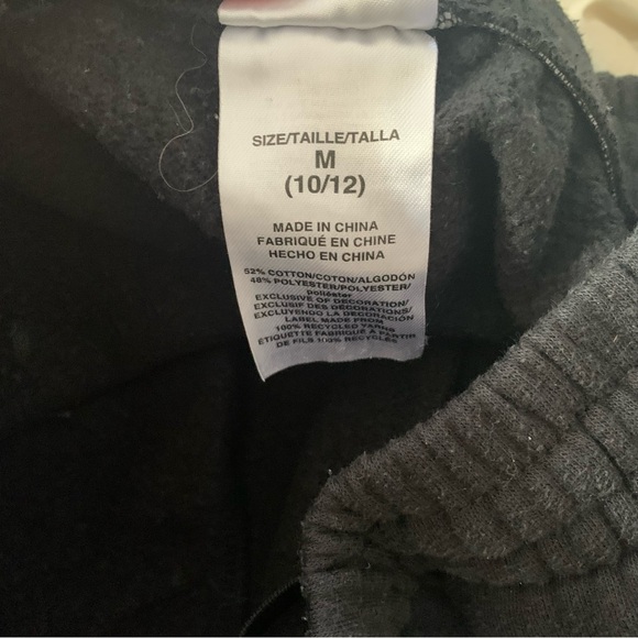 adidas kids/boys Black Sweatpants with Elastic Cuffs and Stripes medium 10/12 - Picture 4 of 6